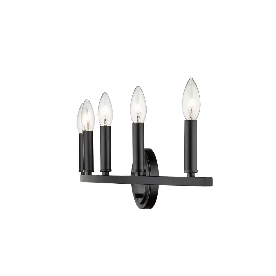 Sawyer 5-Light Vanity Sconce in Matte Black - Image 9
