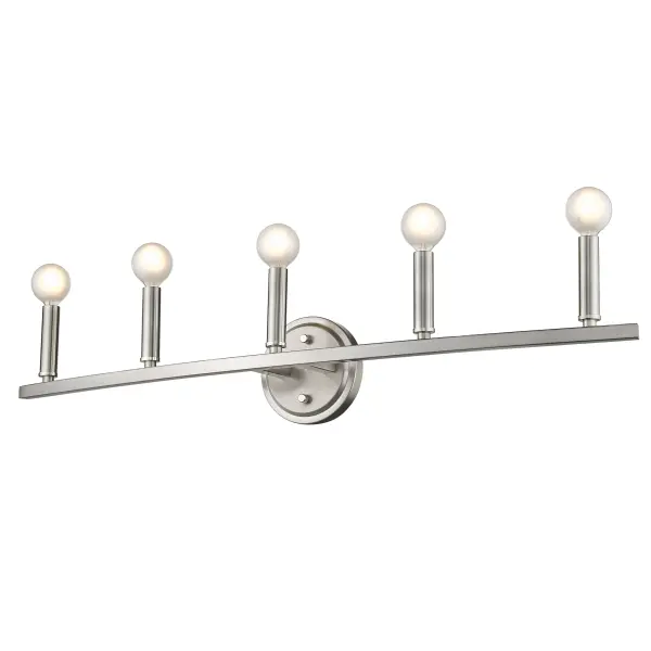 Sawyer 5-Light Vanity Sconce in Satin Nickel - Image 4