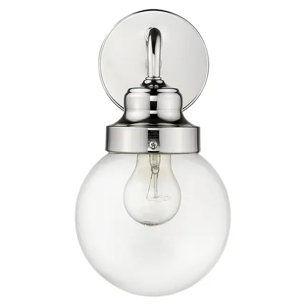 Classic Globe Sconce with Polished Nickel Finish - Image 1