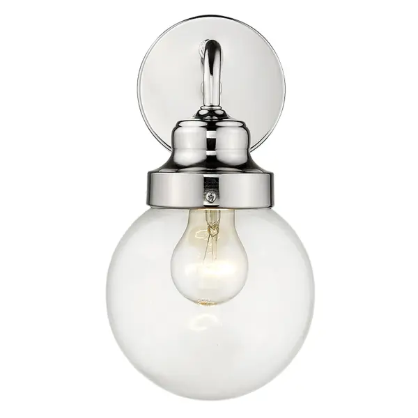 Classic Globe Sconce with Polished Nickel Finish - Image 2