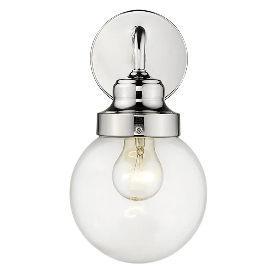 Classic Globe Sconce with Polished Nickel Finish - Image 2