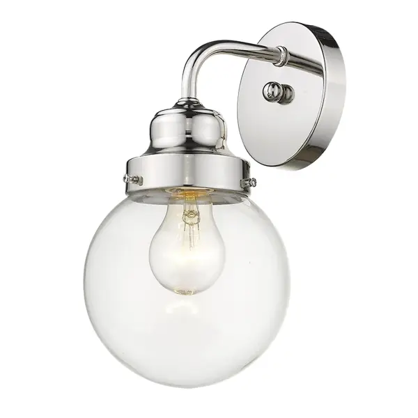 Classic Globe Sconce with Polished Nickel Finish - Image 3