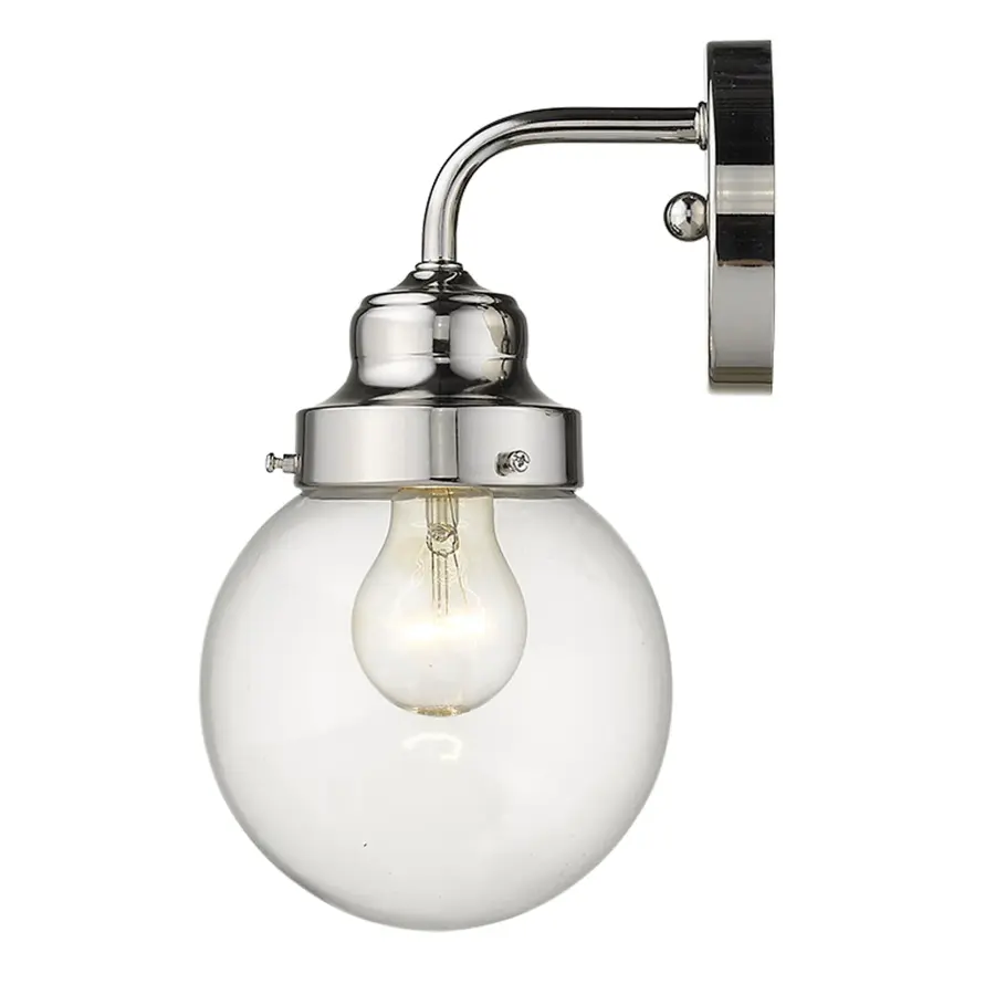 Classic Globe Sconce with Polished Nickel Finish - Image 4