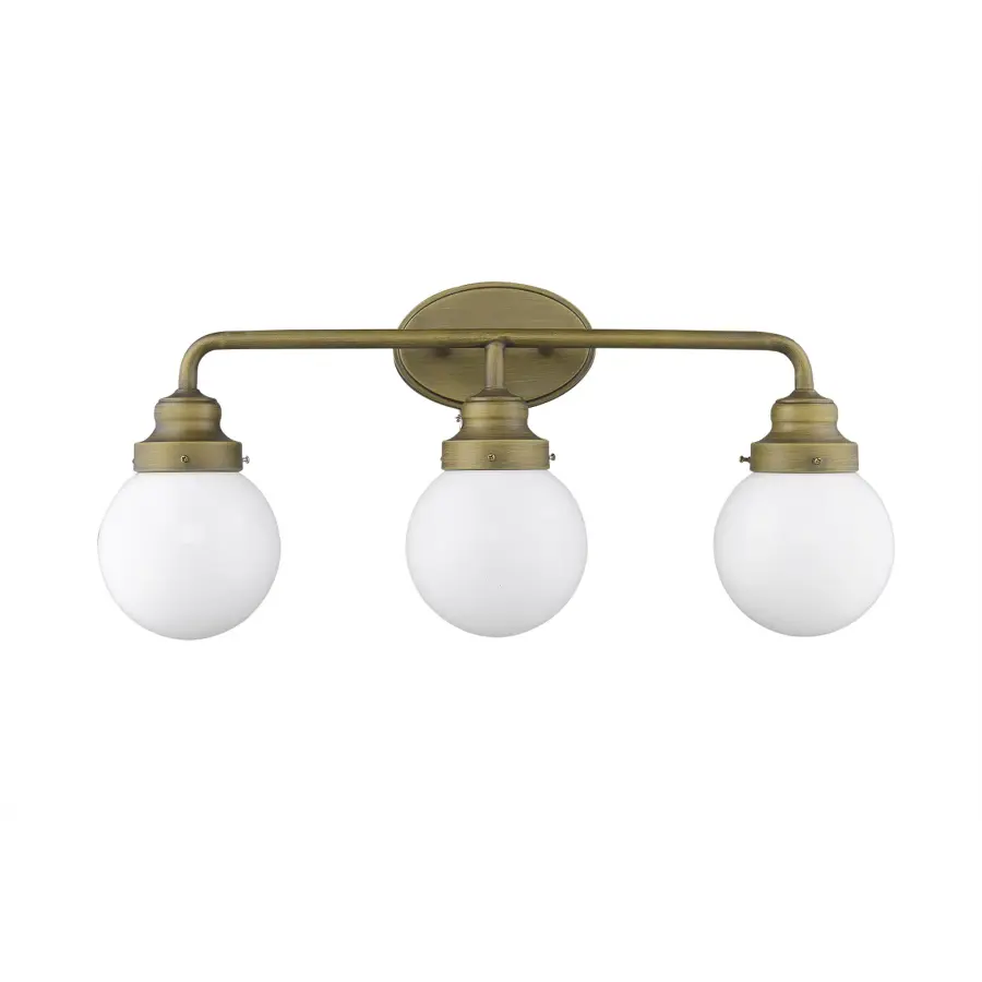Portsmith 3-Light Vanity Sconce in Raw Brass - Image 1