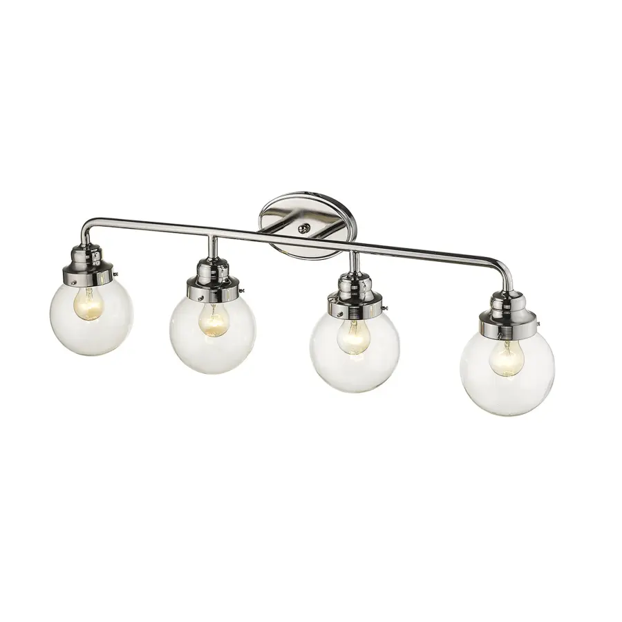 Elegant 4-Light Vanity Fixture with Polished Nickel Finish - Image 2