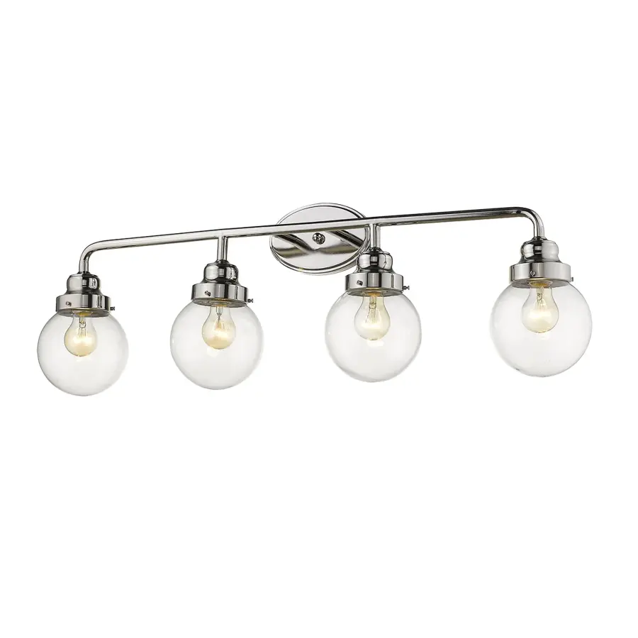 Elegant 4-Light Vanity Fixture with Polished Nickel Finish - Image 3