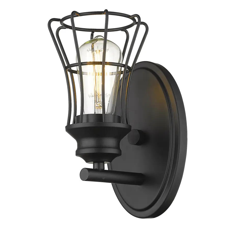 Piers 1-Light Sconce in Matte Black - Image 2