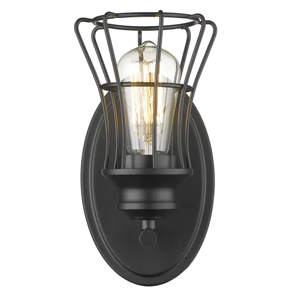Piers 1-Light Sconce in Matte Black - Image 4