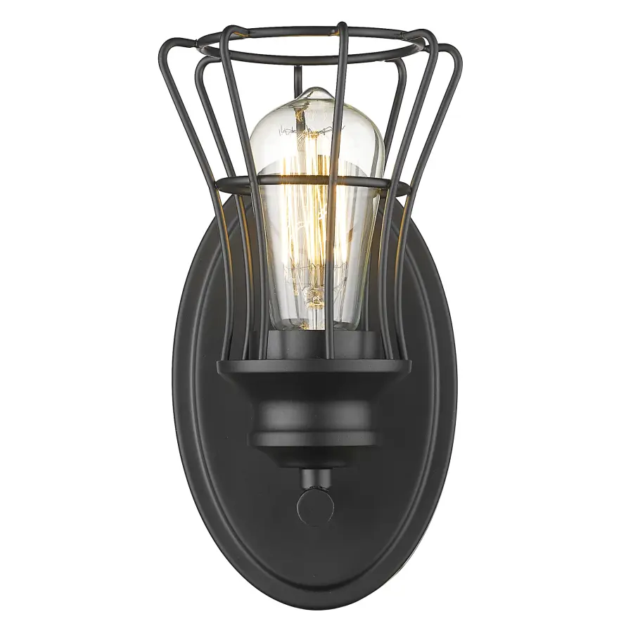 Piers 1-Light Sconce in Matte Black - Image 4
