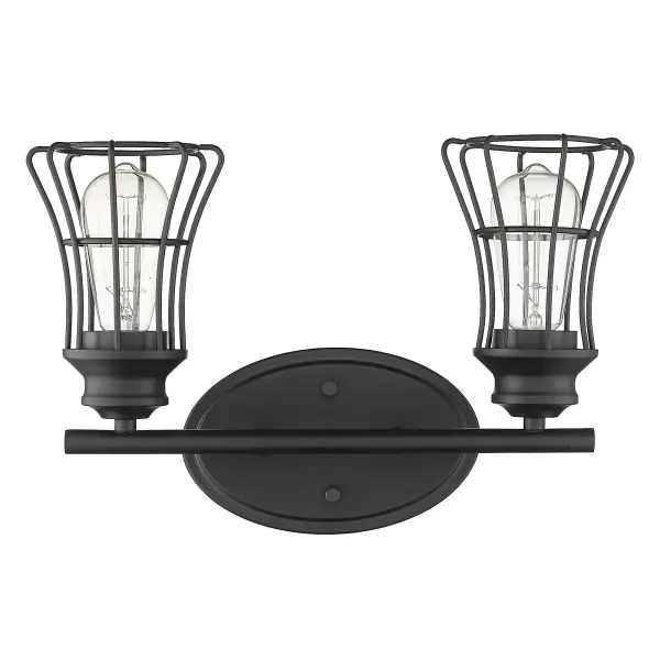 Piers 2-Light Vanity Sconce in Matte Black - Image 3