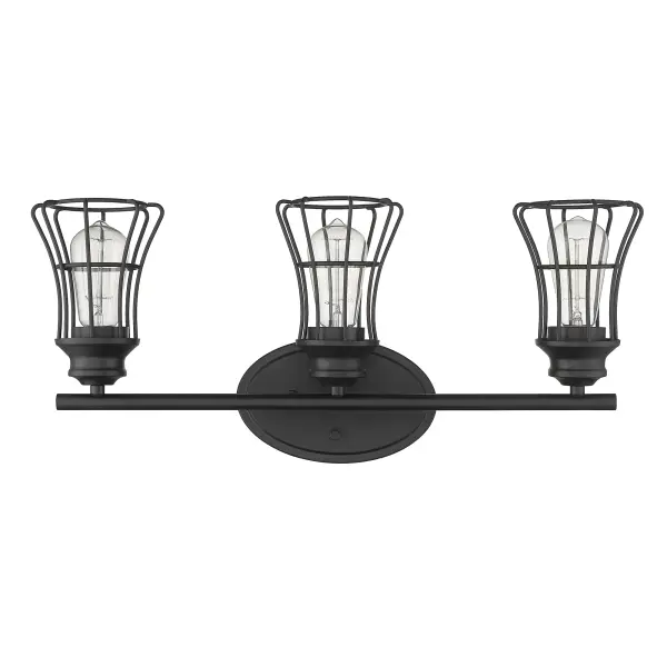 Piers 3-Light Vanity Sconce in Matte Black - Image 3