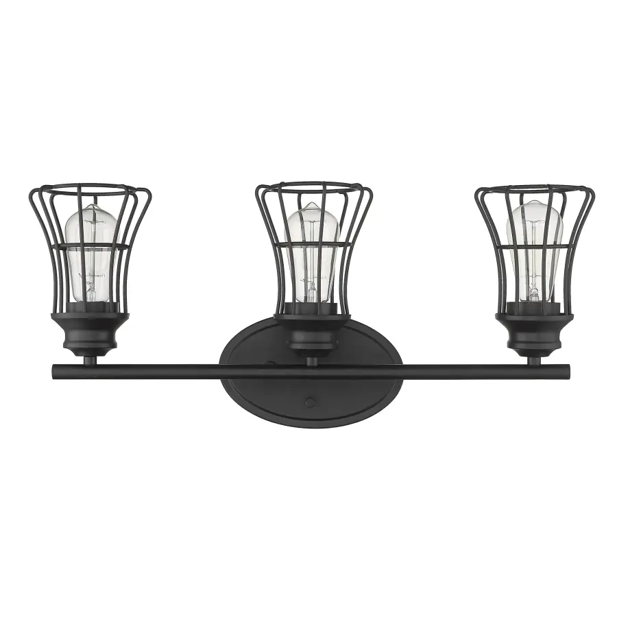 Piers 3-Light Vanity Sconce in Matte Black - Image 3