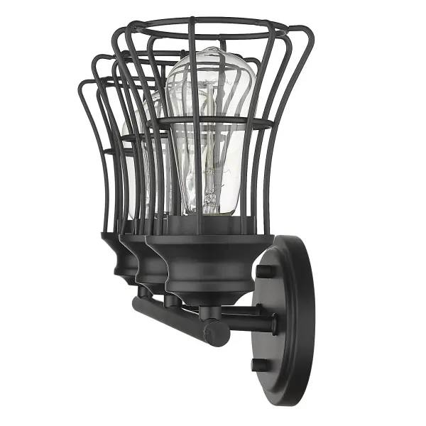 Piers 3-Light Vanity Sconce in Matte Black - Image 5