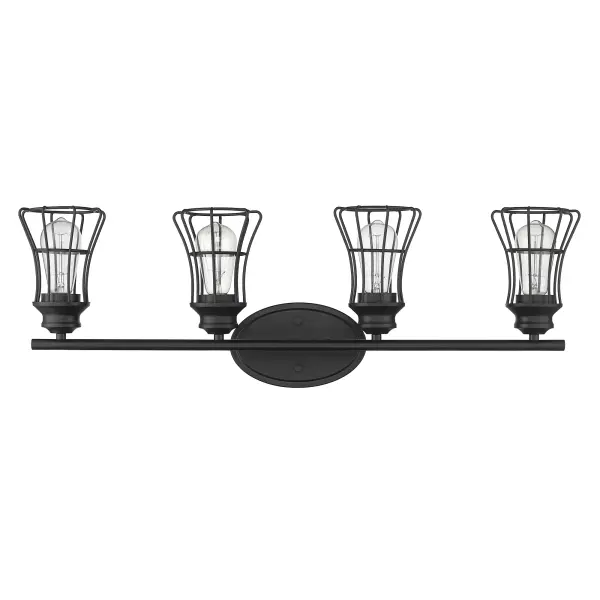 Piers 4-Light Vanity Sconce in Matte Black - Image 3