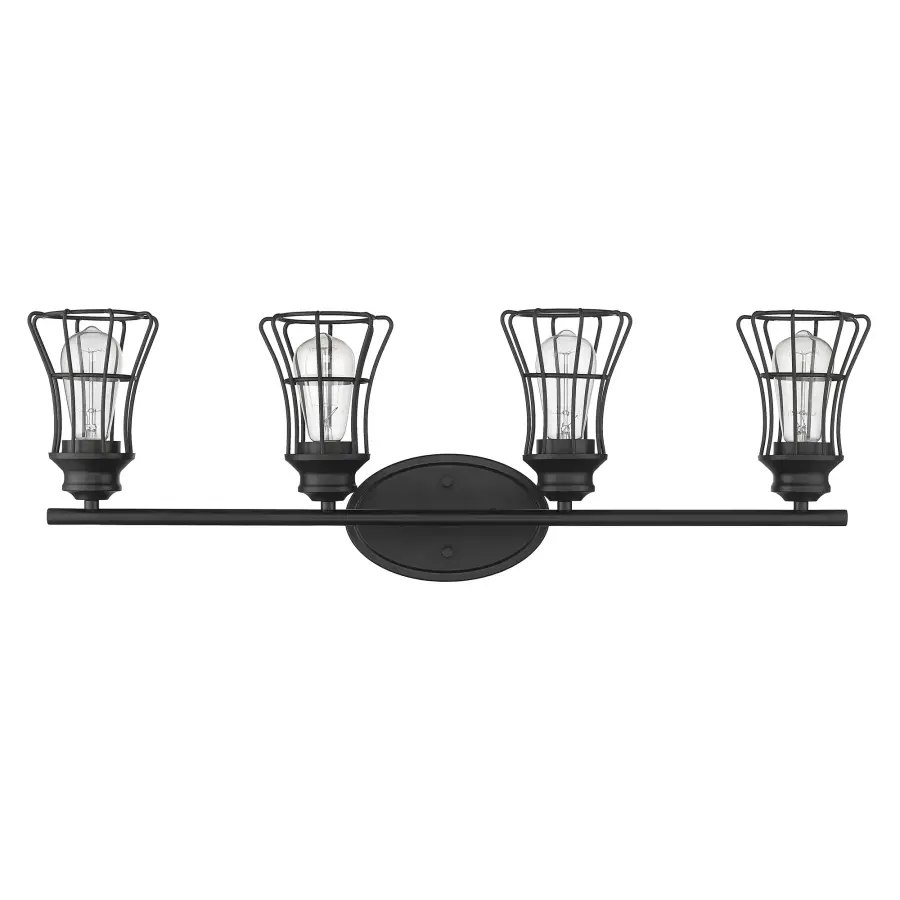 Piers 4-Light Vanity Sconce in Matte Black - Image 3