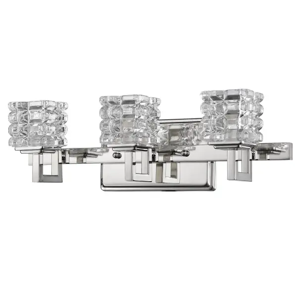 Coralie 3-Light Bath Light in Polished Nickel