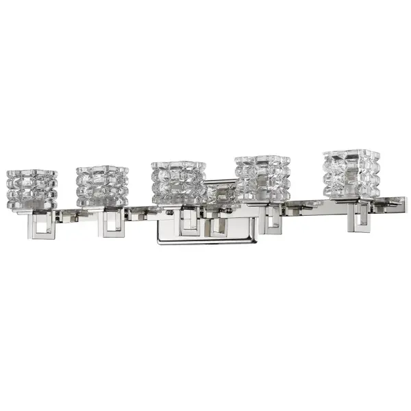 Coralie 5-Light Bath Light in Polished Nickel