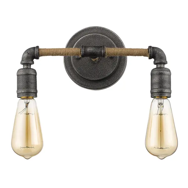 Grayson 2-Light Vanity in Antique Gray - Image 1