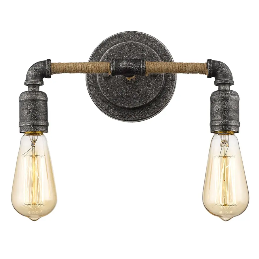 Grayson 2-Light Vanity in Antique Gray - Image 2