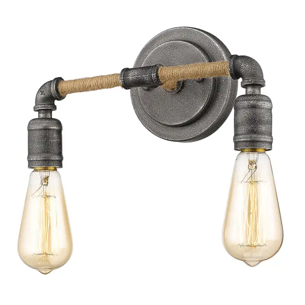 Grayson 2-Light Vanity in Antique Gray - Image 3