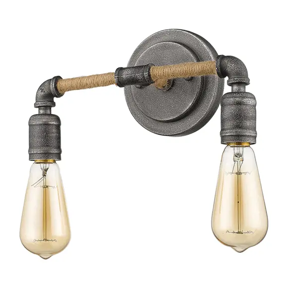 Grayson 2-Light Vanity in Antique Gray - Image 4