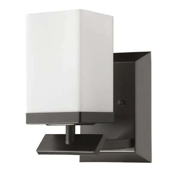 Burgundy 1-Light Wall Sconce in Oil Rubbed Bronze