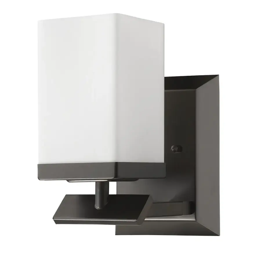 Burgundy 1-Light Wall Sconce in Oil Rubbed Bronze