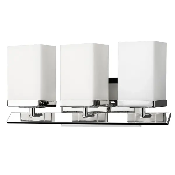 Burgundy 3-Light Bath Light in Polished Nickel