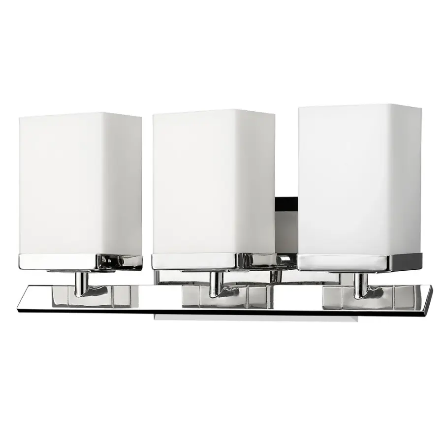 Burgundy 3-Light Bath Light in Polished Nickel