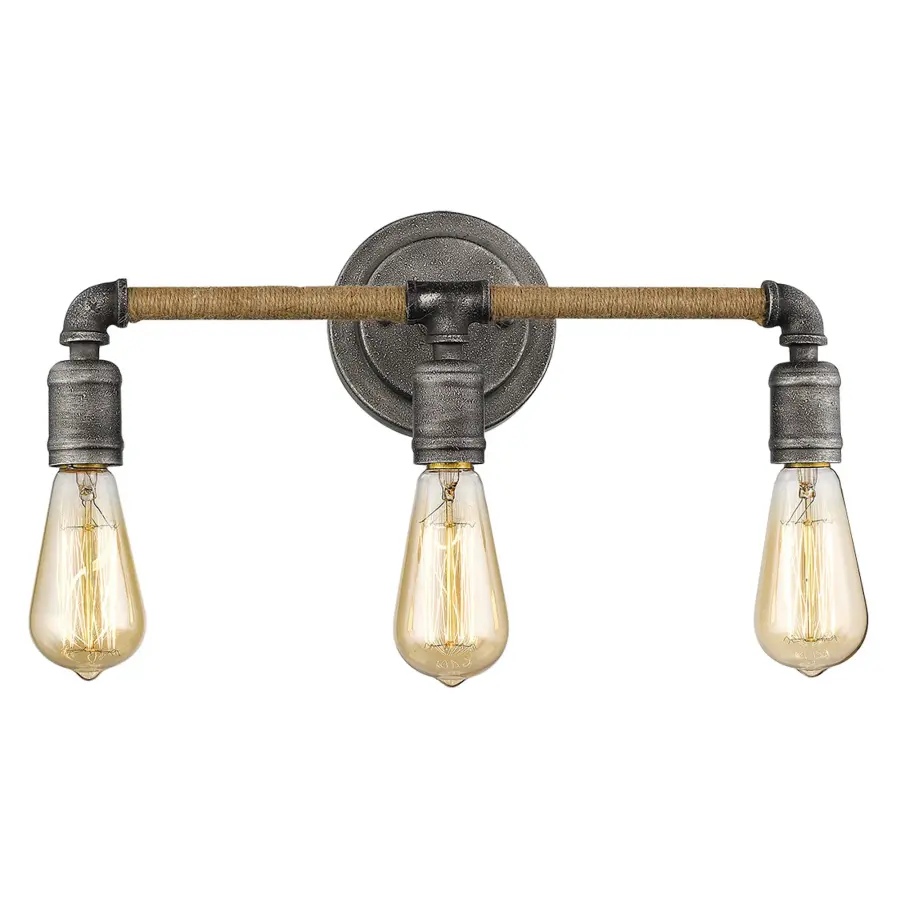 Grayson 3-Light Vanity Light in Antique Gray - Image 2