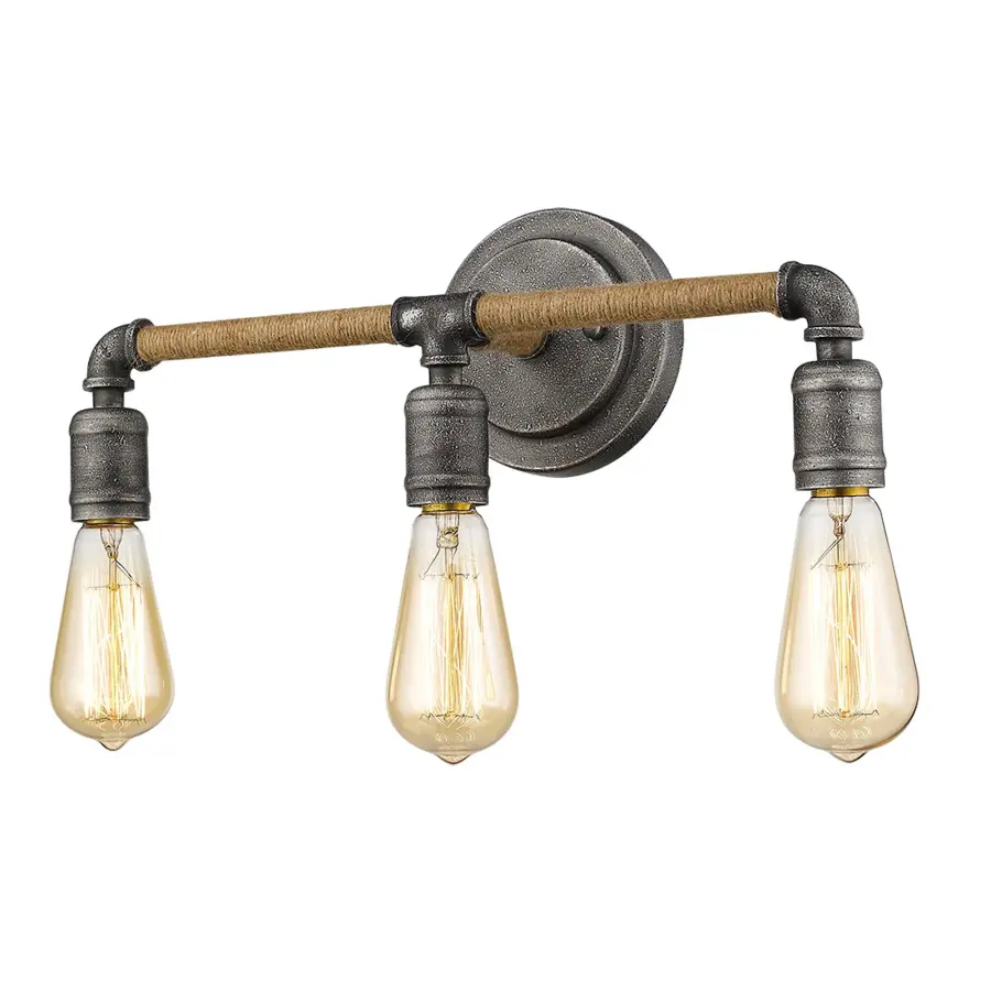 Grayson 3-Light Vanity Light in Antique Gray - Image 3