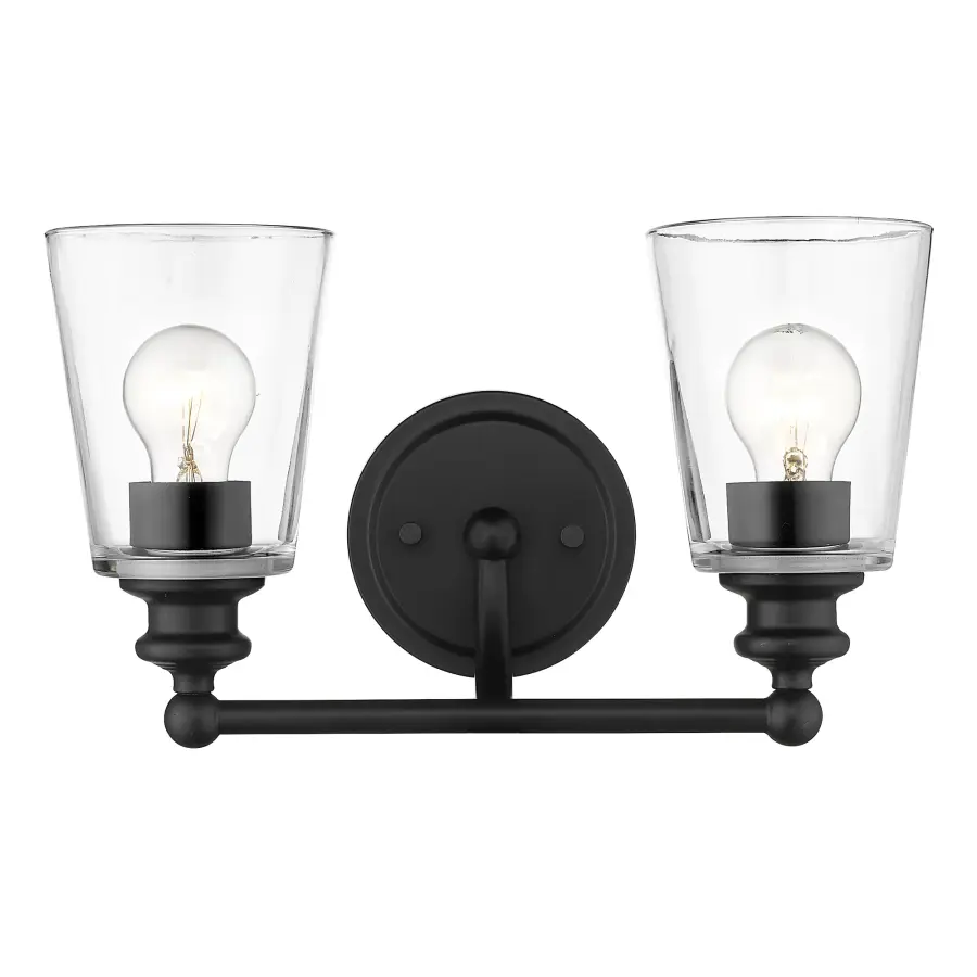 Ceil 2-Light Vanity Sconce in Matte Black - Image 4