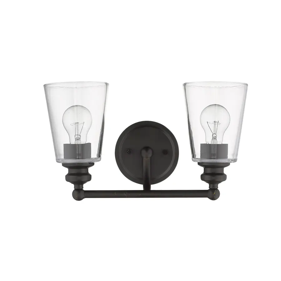 Ceil 2-Light Vanity Sconce in Oil-Rubbed Bronze - Image 1