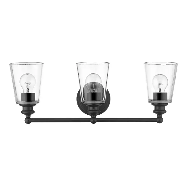 Ceil 3-Light Vanity Sconce in Matte Black - Image 3