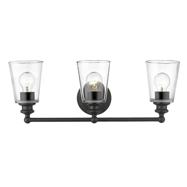 Ceil 3-Light Vanity Sconce in Matte Black - Image 4
