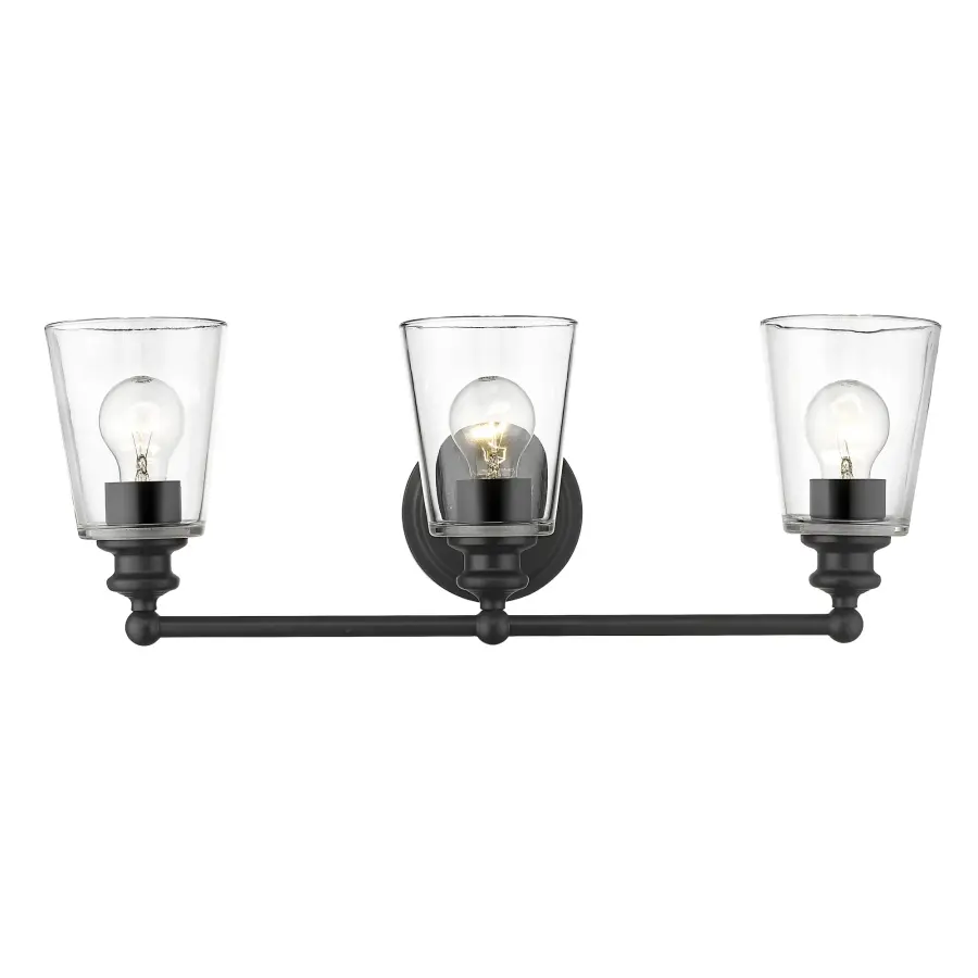 Ceil 3-Light Vanity Sconce in Matte Black - Image 4