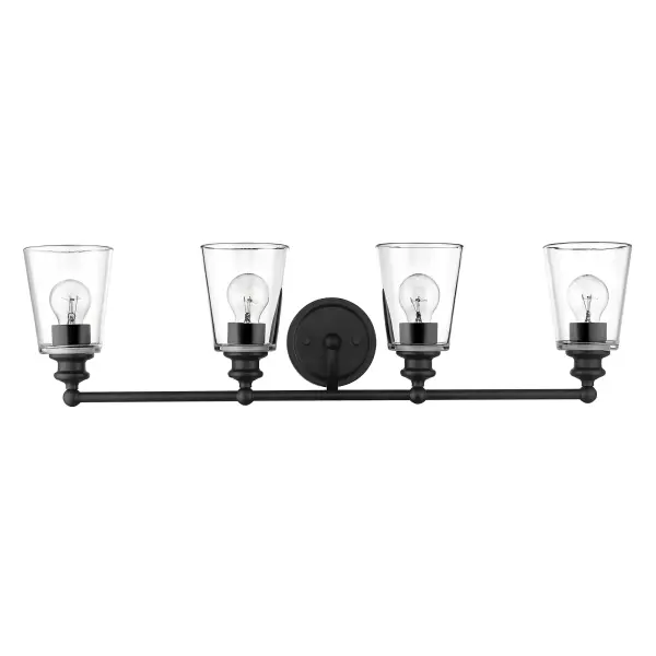 Ceil 4-Light Vanity Sconce in Matte Black - Image 3