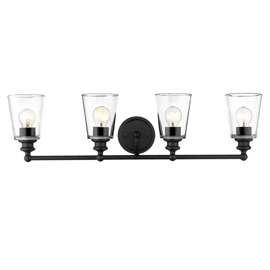 Ceil 4-Light Vanity Sconce in Matte Black - Image 4