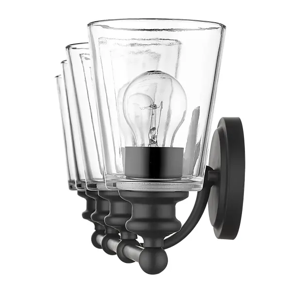 Ceil 4-Light Vanity Sconce in Matte Black - Image 5