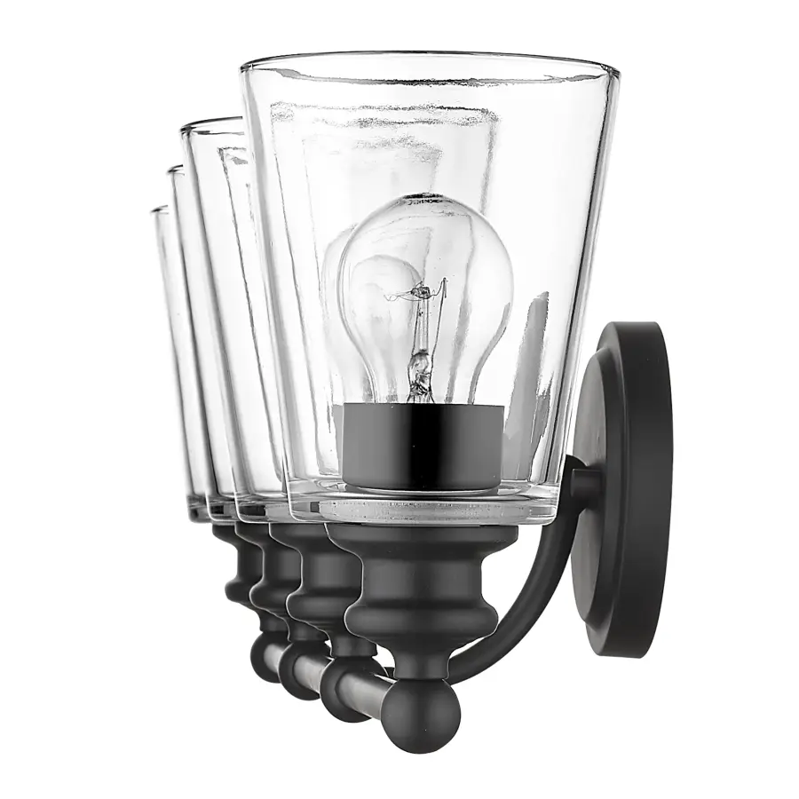Ceil 4-Light Vanity Sconce in Matte Black - Image 5