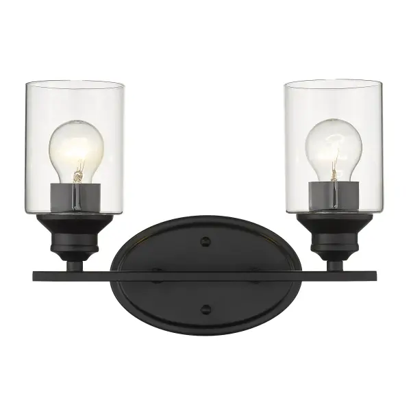 Gemma 2-Light Vanity Sconce in Matte Black - Image 4