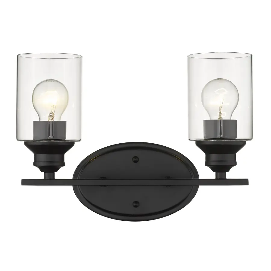 Gemma 2-Light Vanity Sconce in Matte Black - Image 4