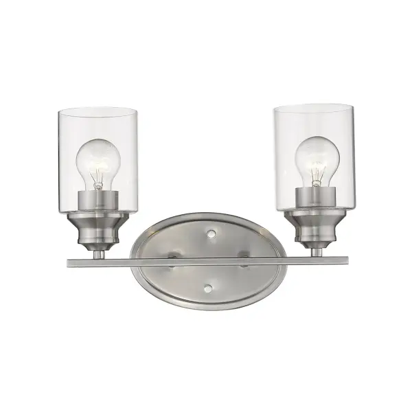 Gemma 2-Light Vanity Sconce in Satin Nickel - Image 2