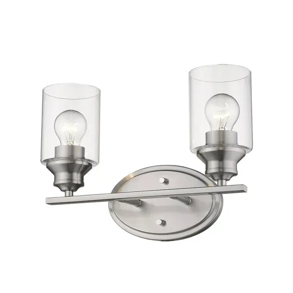Gemma 2-Light Vanity Sconce in Satin Nickel - Image 3
