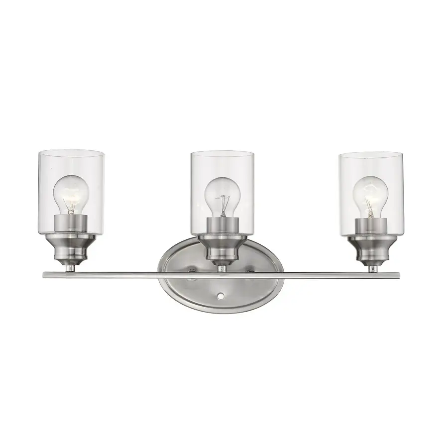 Gemma 3-Light Vanity Sconce in Satin Nickel - Image 2