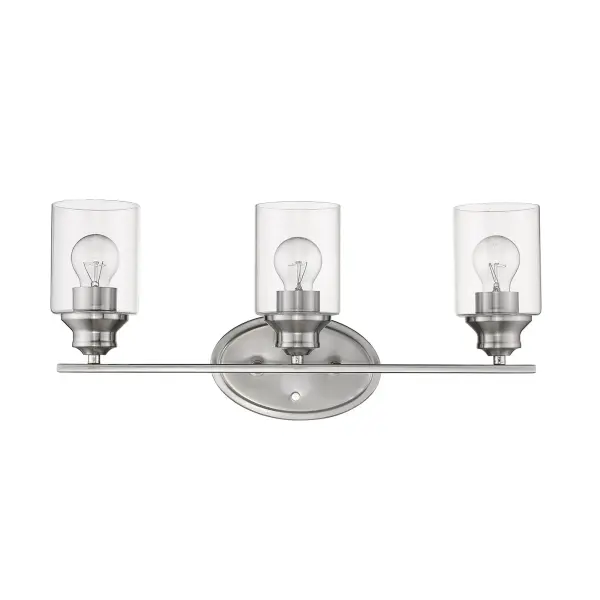 Gemma 3-Light Vanity Sconce in Satin Nickel - Image 3