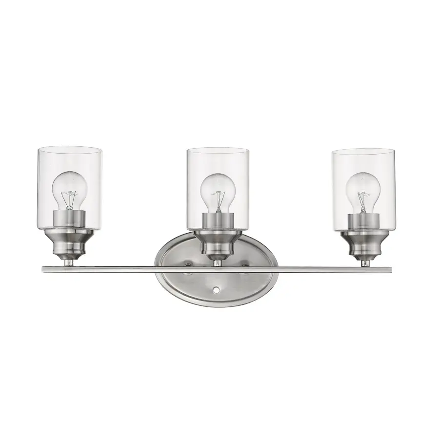 Gemma 3-Light Vanity Sconce in Satin Nickel - Image 3
