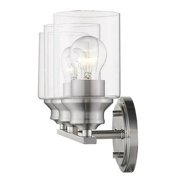 Gemma 3-Light Vanity Sconce in Satin Nickel - Image 4