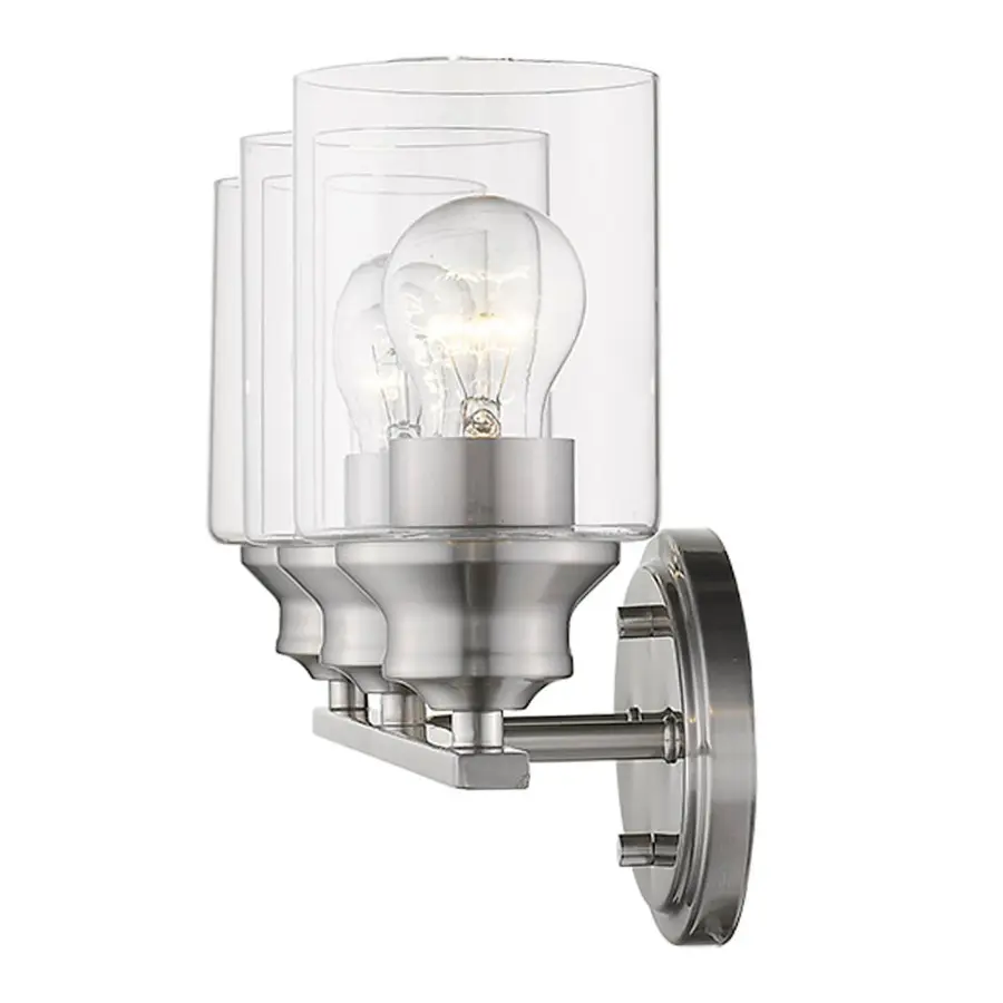Gemma 3-Light Vanity Sconce in Satin Nickel - Image 4