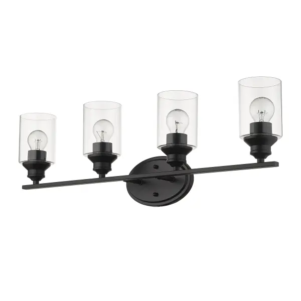 Gemma 4-Light Vanity Sconce in Matte Black - Image 1
